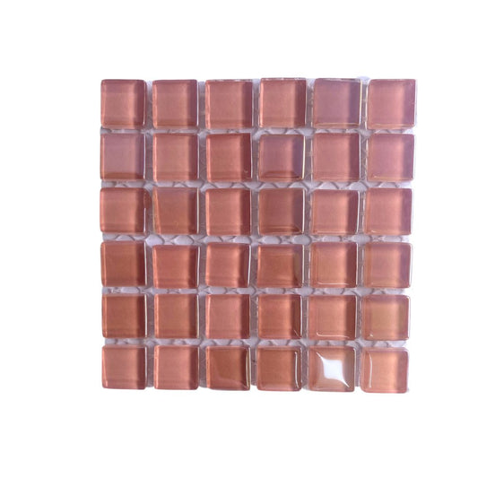 Mosaic Tiles - Single Sheet Pink Pearl 15x15mm