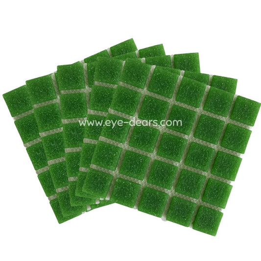 Mosaic Tiles - 10 x sheets Matt Amazon Green 20x20mm