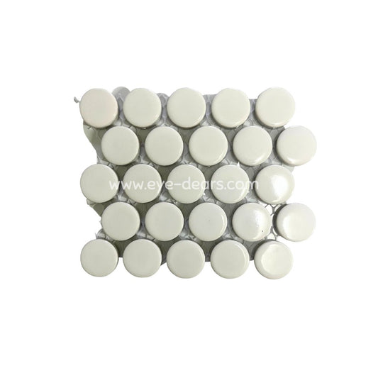 Ceramic Circles - Single Sheet White