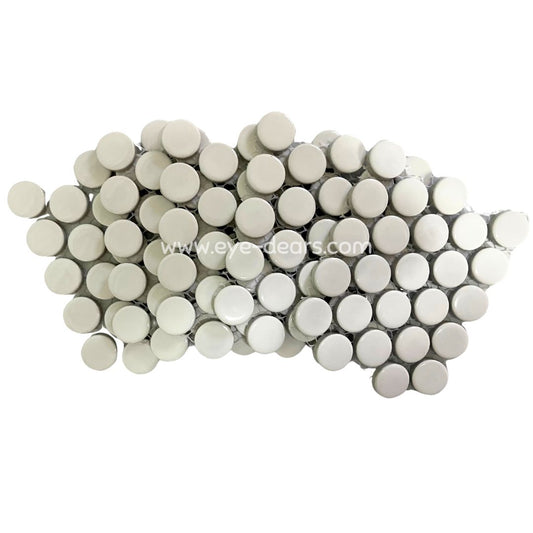Ceramic Circles - 5 x Sheets White