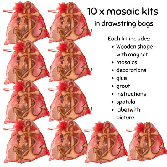 Bulk - Mosaic Craft Kit with Magnet - Anchor (Small)