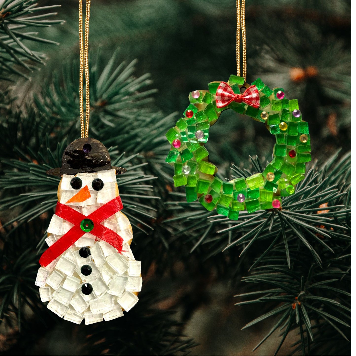 Single - Mosaic Craft Kit with Magnet - Snowman (Small)