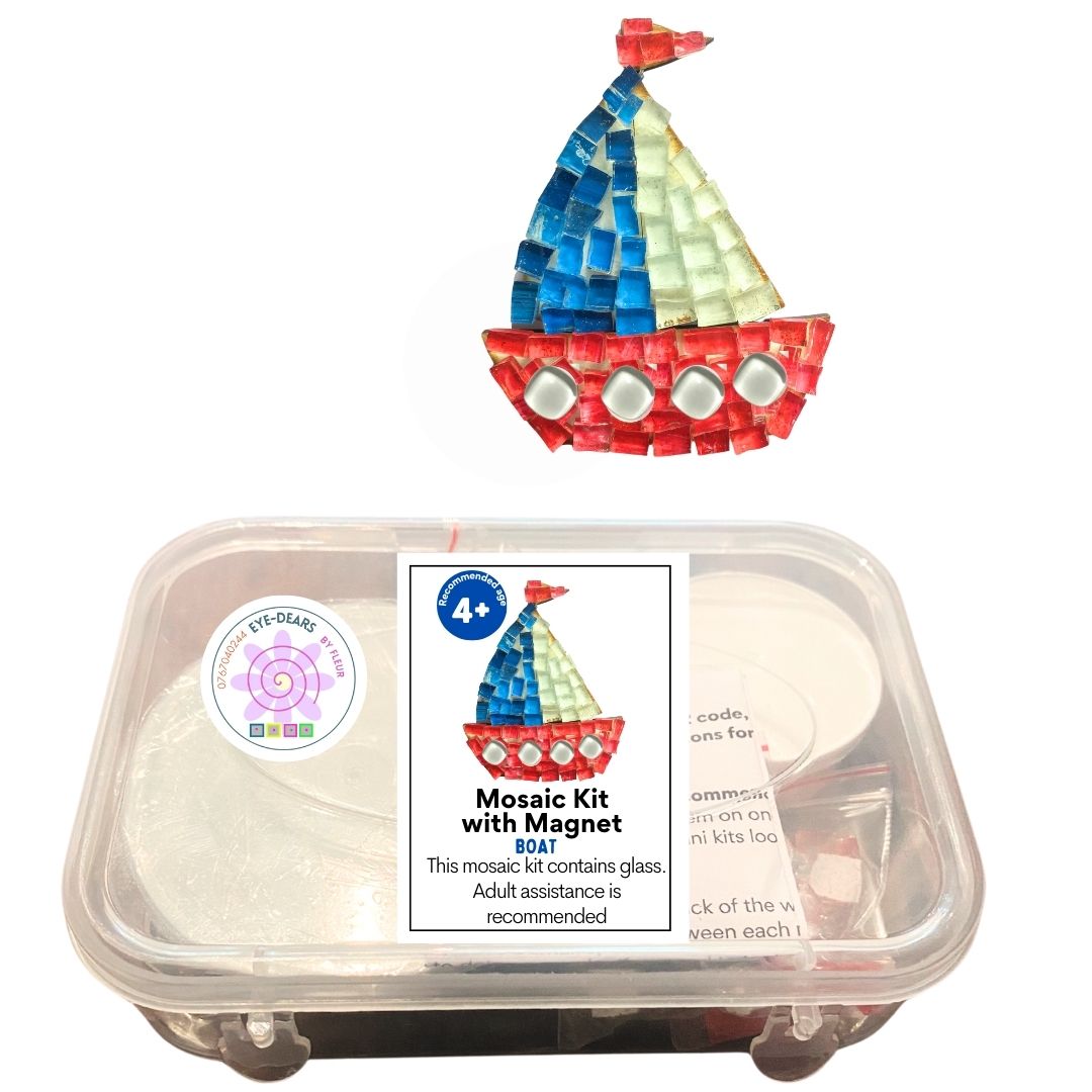 Single - Mosaic Craft Kit with Magnet - Boat (Small)