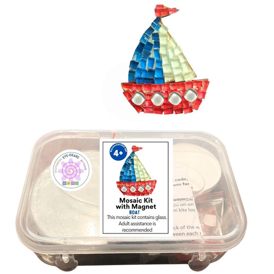 Single - Mosaic Craft Kit with Magnet - Boat (Small)
