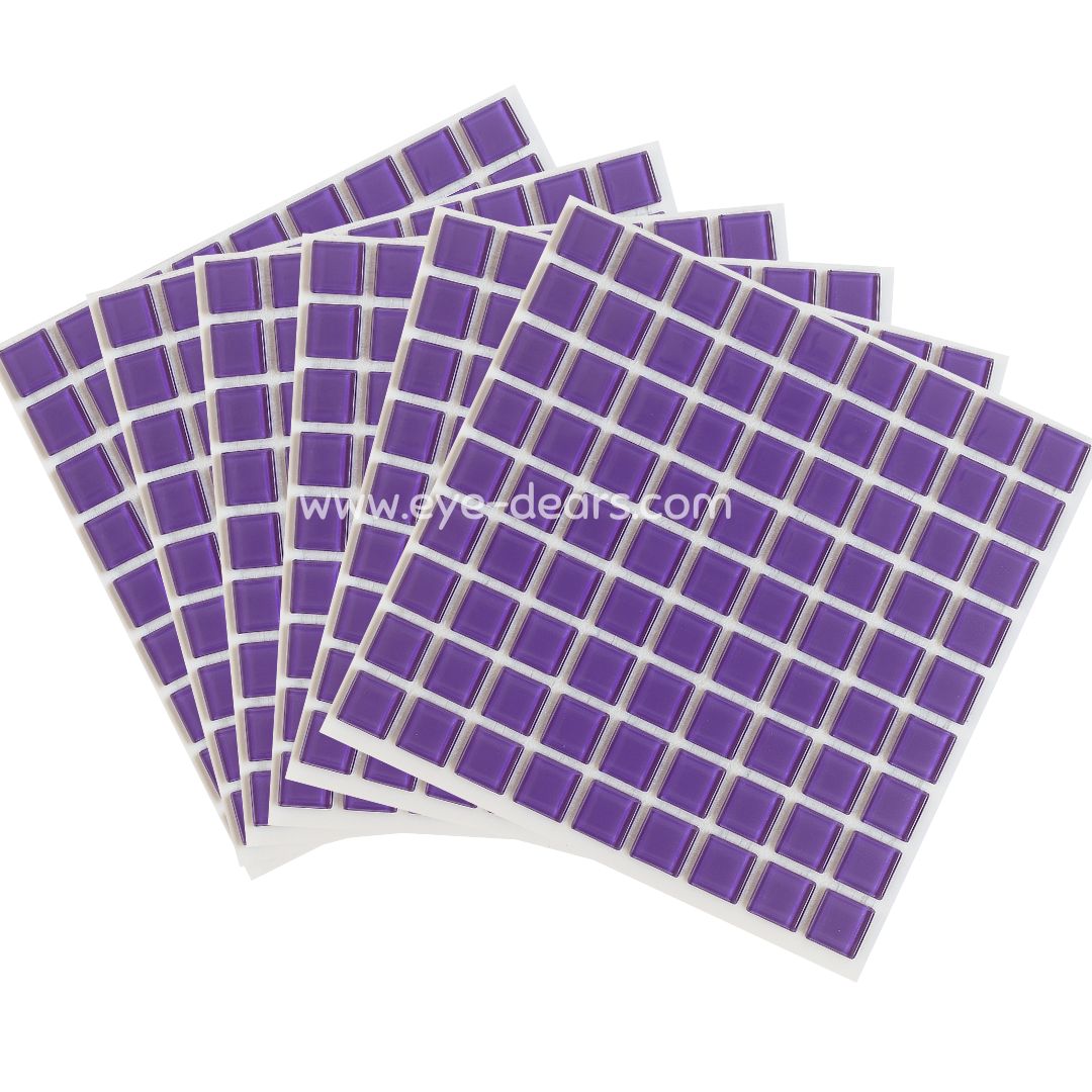 Mosaic Tiles - 10 x sheets of Violet Glass 10x10mm