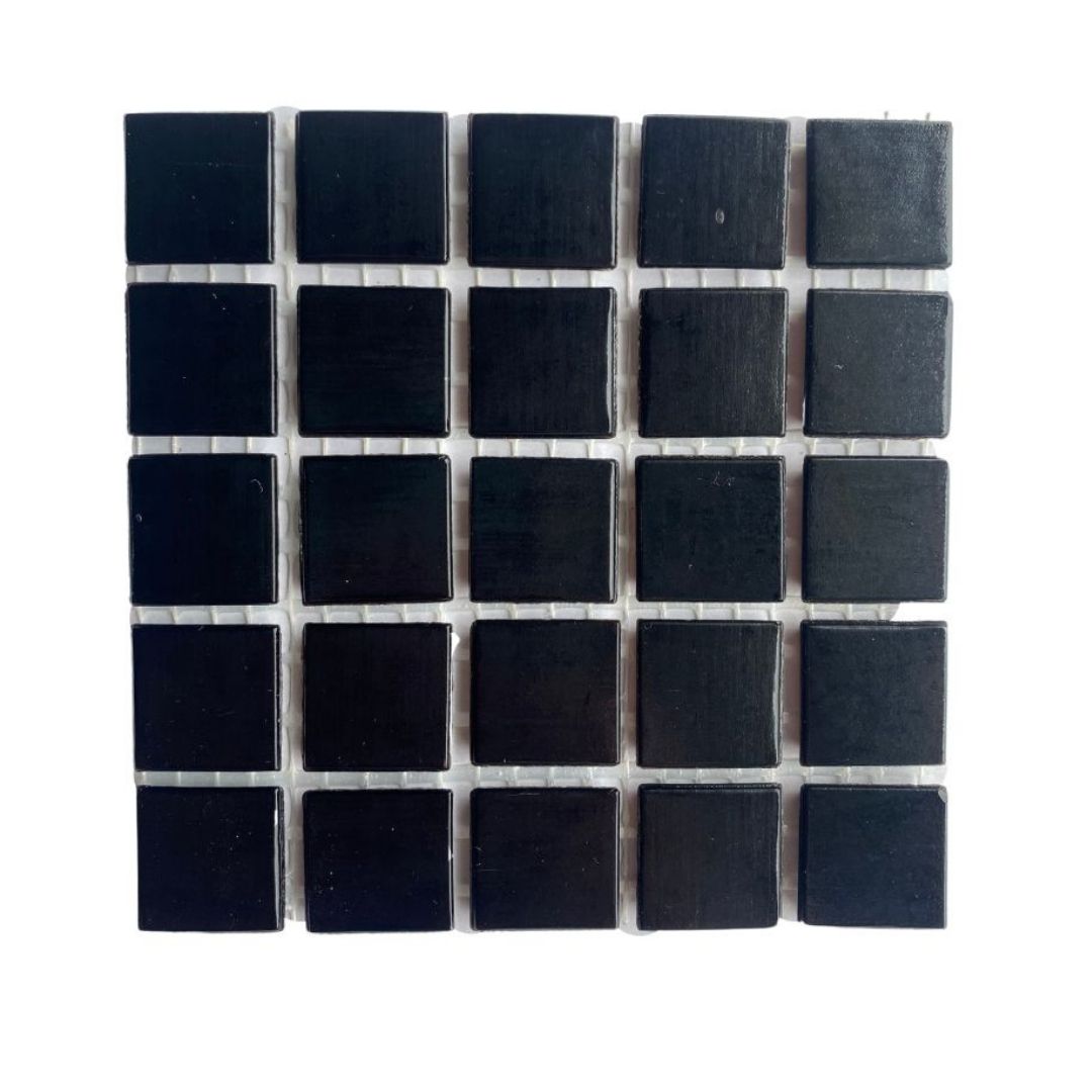 Mosaic Tiles - Single Sheet Matt Black 20x20mm