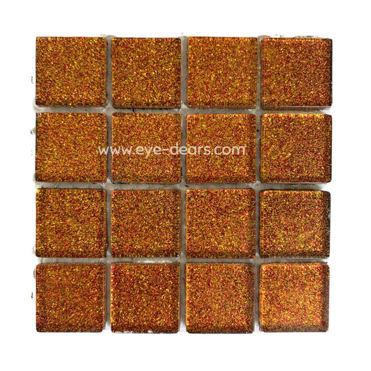 Mosaic Tiles - Single Sheet Rust Glitter 23x23mm