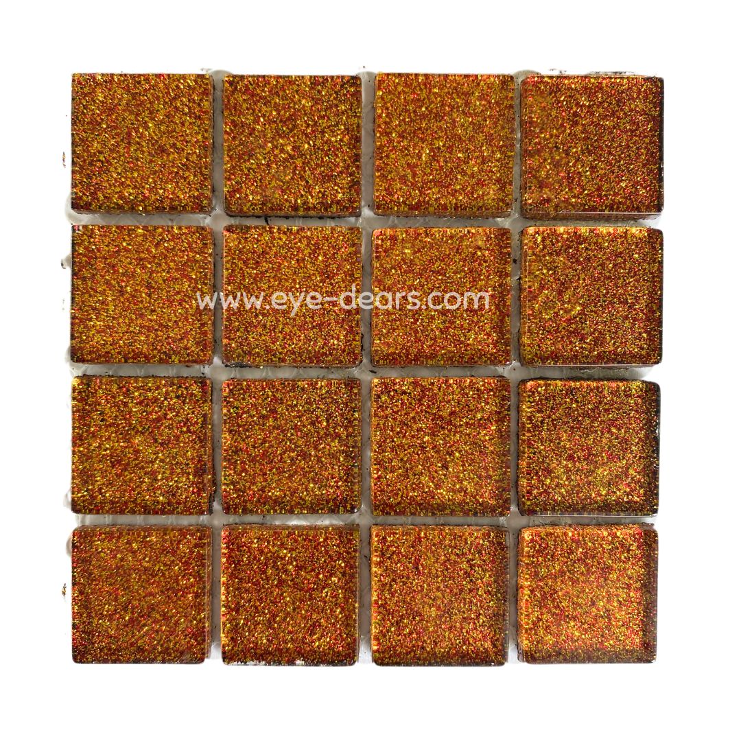 Mosaic Tiles - Single Sheet Rust Glitter 23x23mm