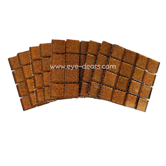 Mosaic Tiles - 10 x sheets of Rust Glitter 23x23mm