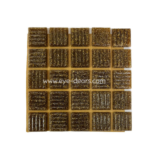 Mosaic Tiles - 10 x Craft Size Sheets of Turn on Texture - Tawny Brown 20x20mm