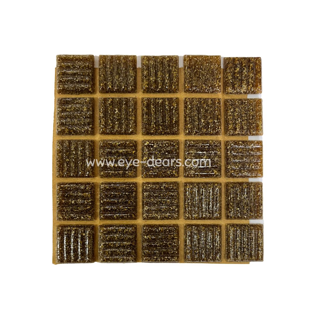 Mosaic Tiles - Single Craft Size Sheet Turn on Texture - Tawny Brown 20x20mm