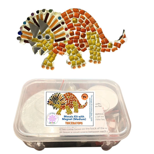 Single - Mosaic Craft Kit with Magnet - Triceratops (Medium)