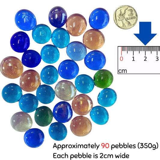 Mixed Glass Pebbles x 90 (2mm)