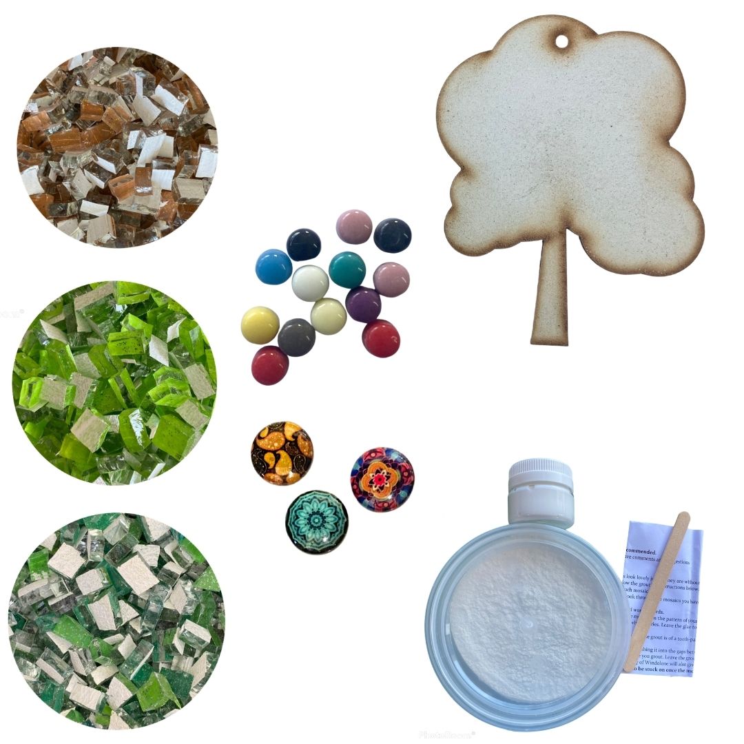 Single - Mosaic Craft Kit with Magnet - Funky Tree
