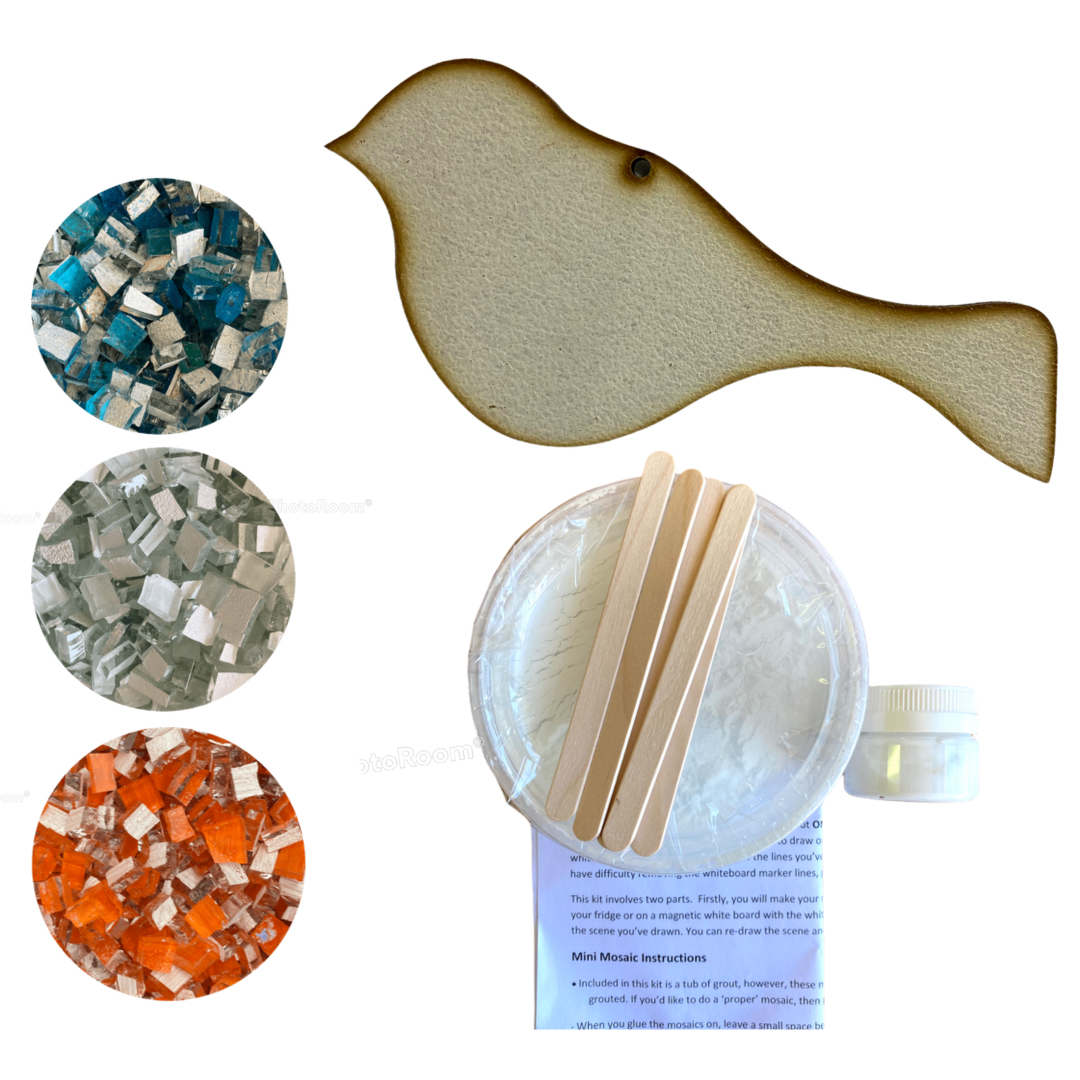 Single - Mosaic Craft Kit with Magnet - Bird (Small)