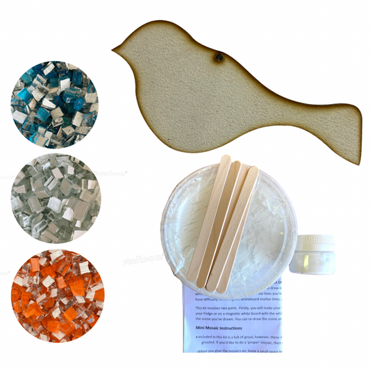 Single - Mosaic Craft Kit with Magnet - Bird (Small)