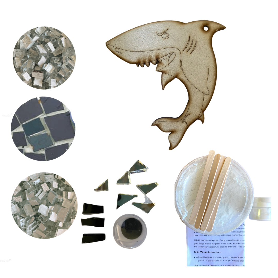 Mosaic Craft Kit with Magnet - Shark (Medium)