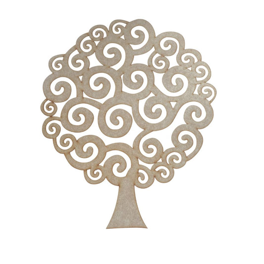 Wooden shape spiral tree (45x37cm)