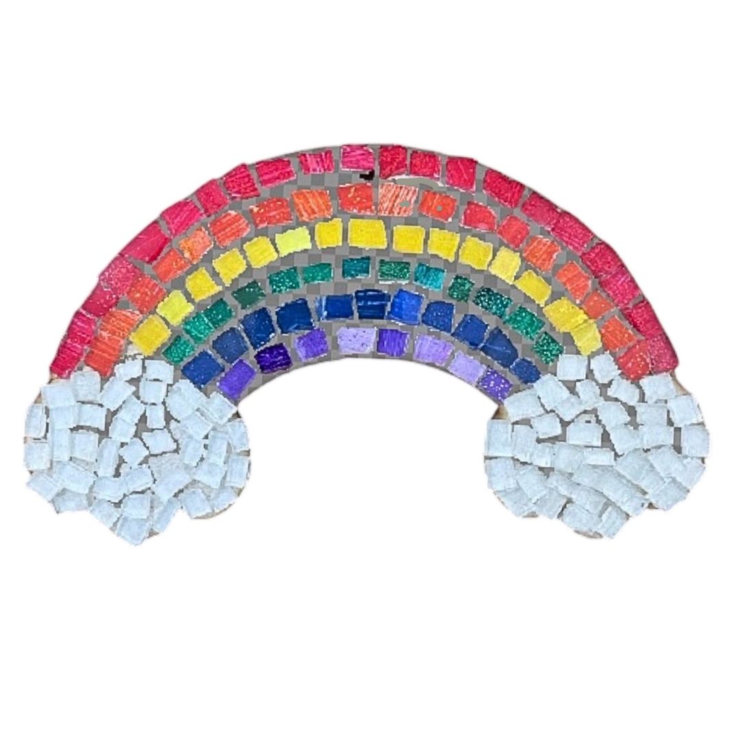 Bulk - Mosaic Craft Kit with Magnet - Rainbow (Medium)