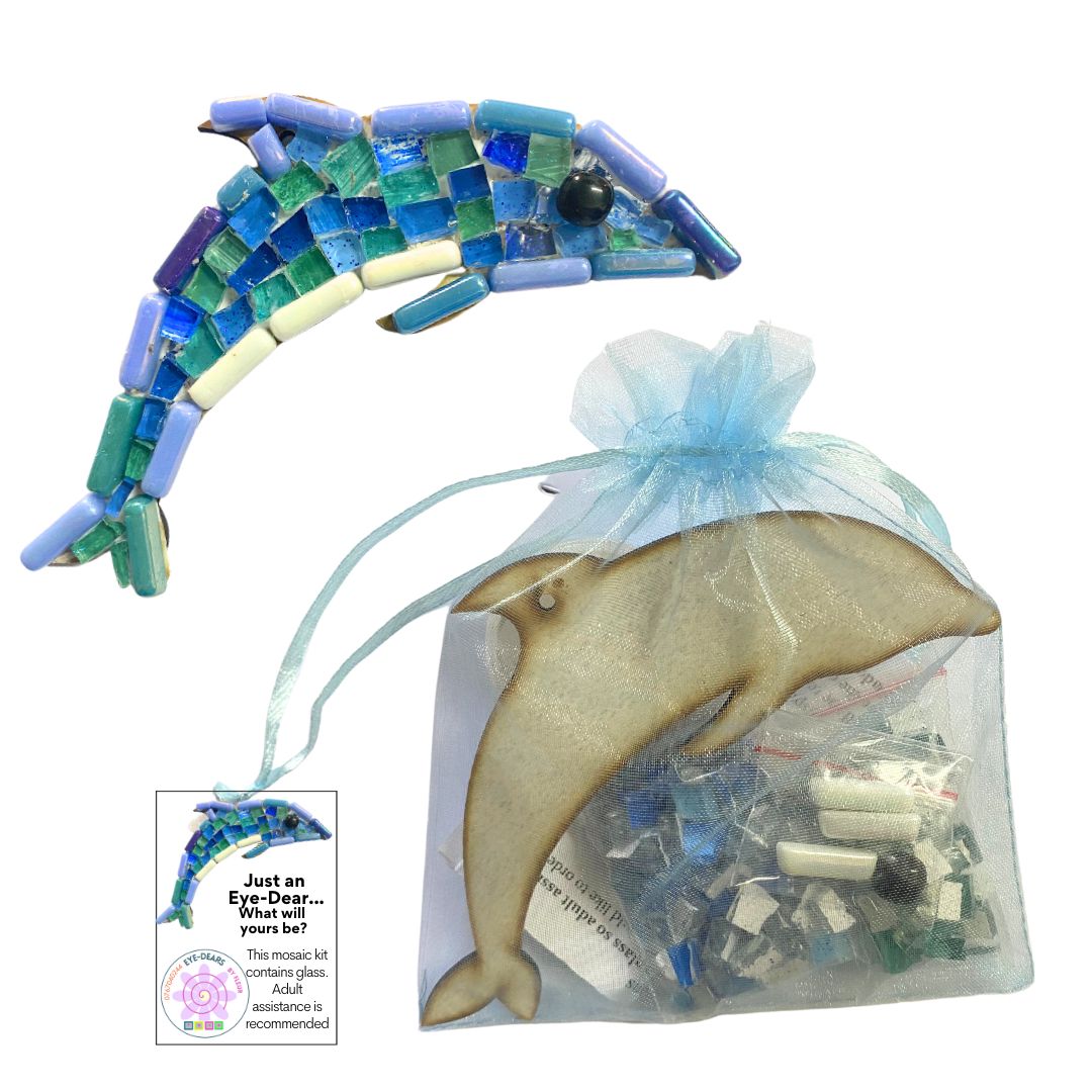 Single - Mosaic Craft Kit with Magnet - Dolphin (Small)