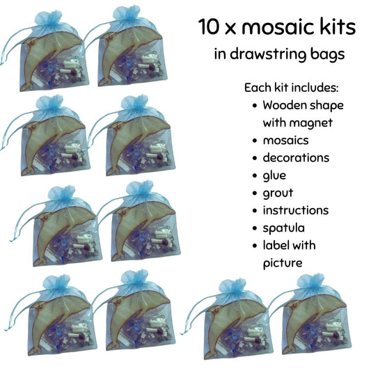 Bulk - Mosaic Craft Kit with Magnet- Dolphin (Small)