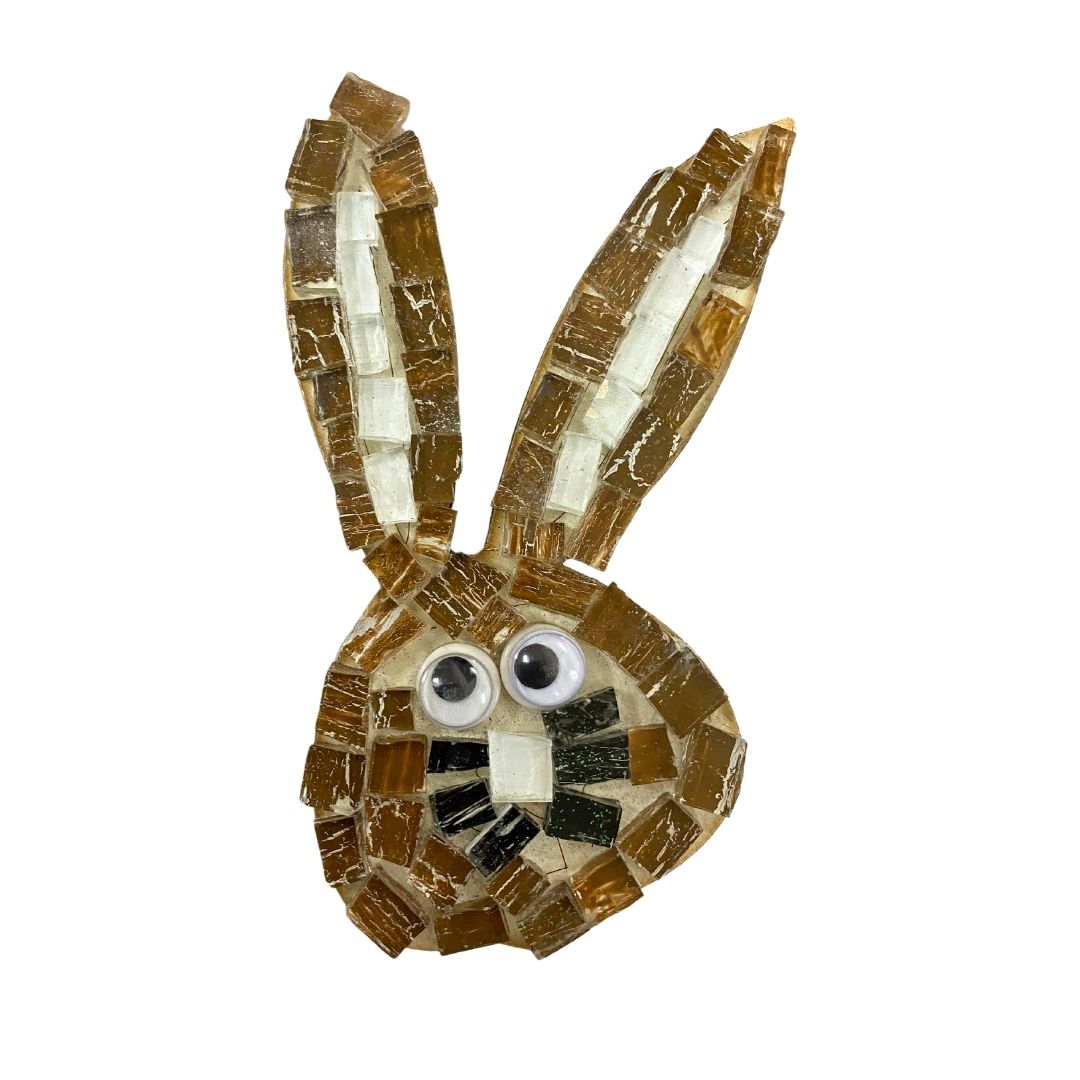 Mosaic Craft Kit with Magnet- Easter Bunny Brown (Small)