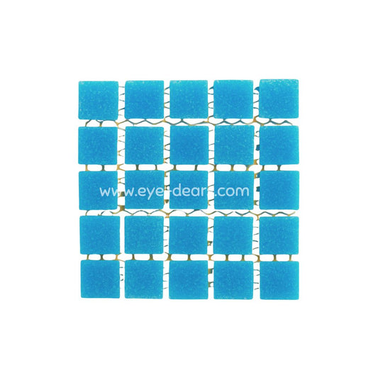 Mosaic Tiles Single Sheet  - Matt Capri Blue 20x20mm