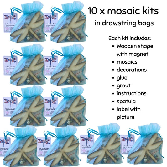 Bulk - Mosaic Craft Kit with Magnet- Dragonfly (Small)