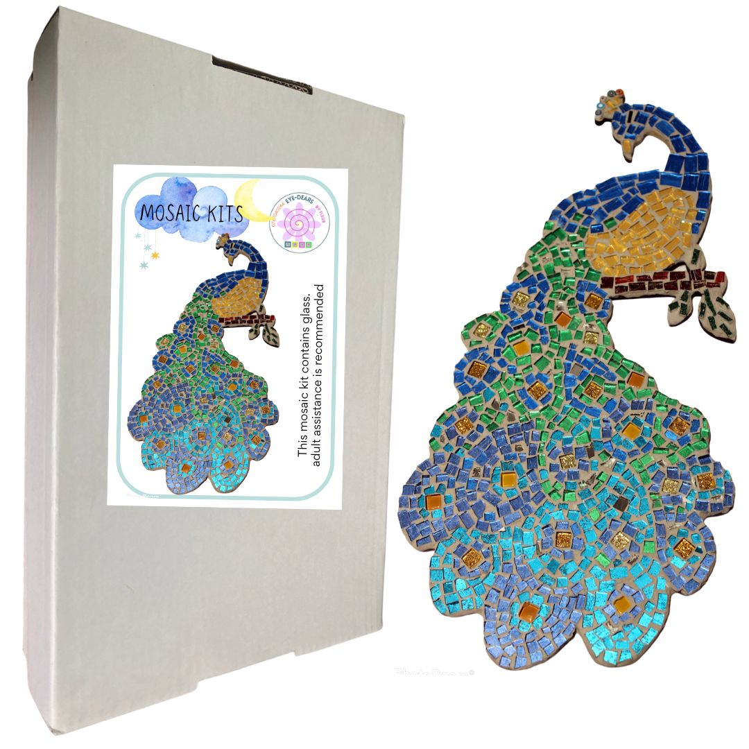 Mosaic Craft Kit for Adults - Peacock (Large)