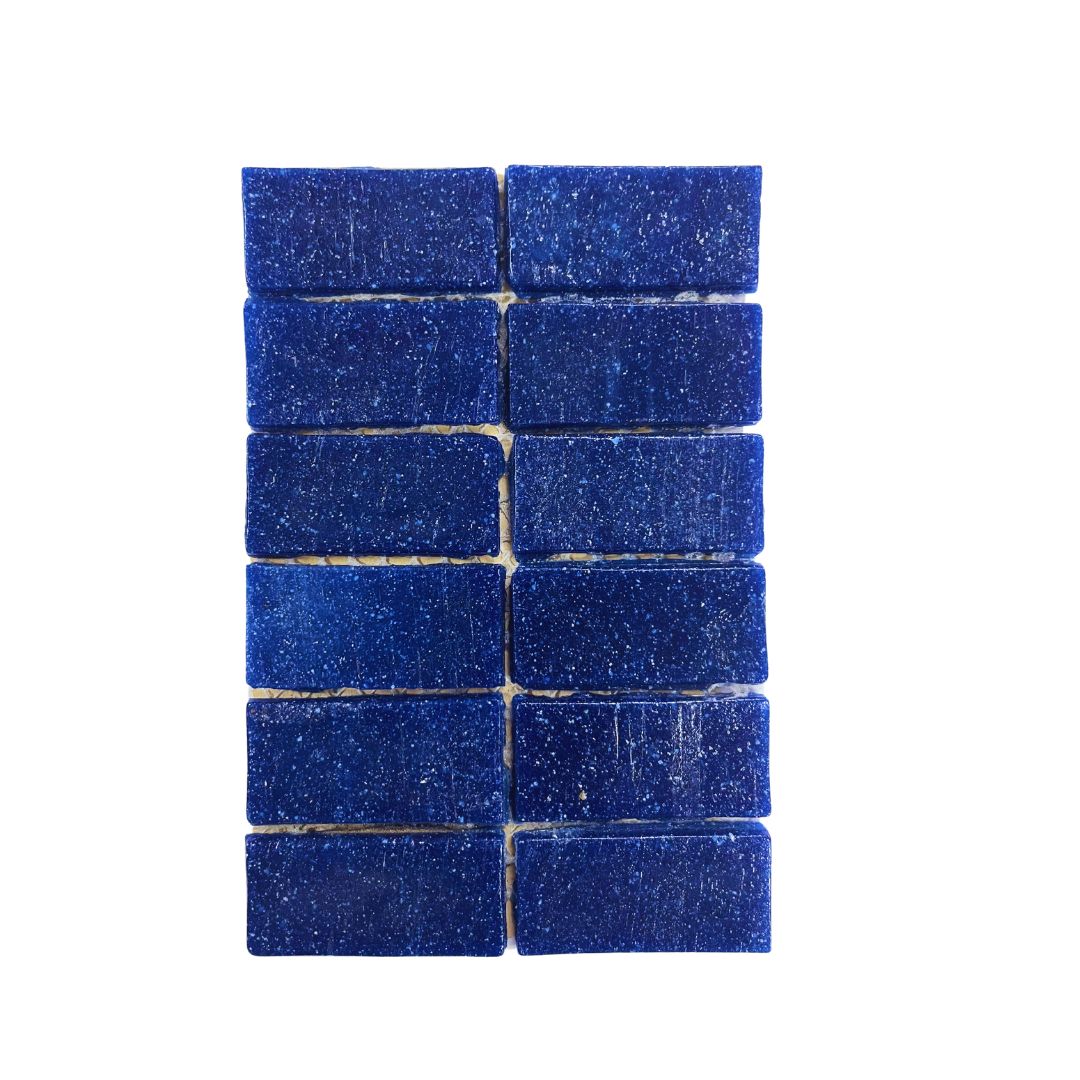 Mosaic Tiles - 5 Sheets of Matt Navy Blue Rectangles 20x28mm