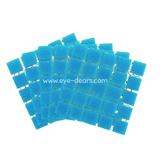 Mosaic Tiles - 10 x sheets Matt Capri Blue 20x20mm