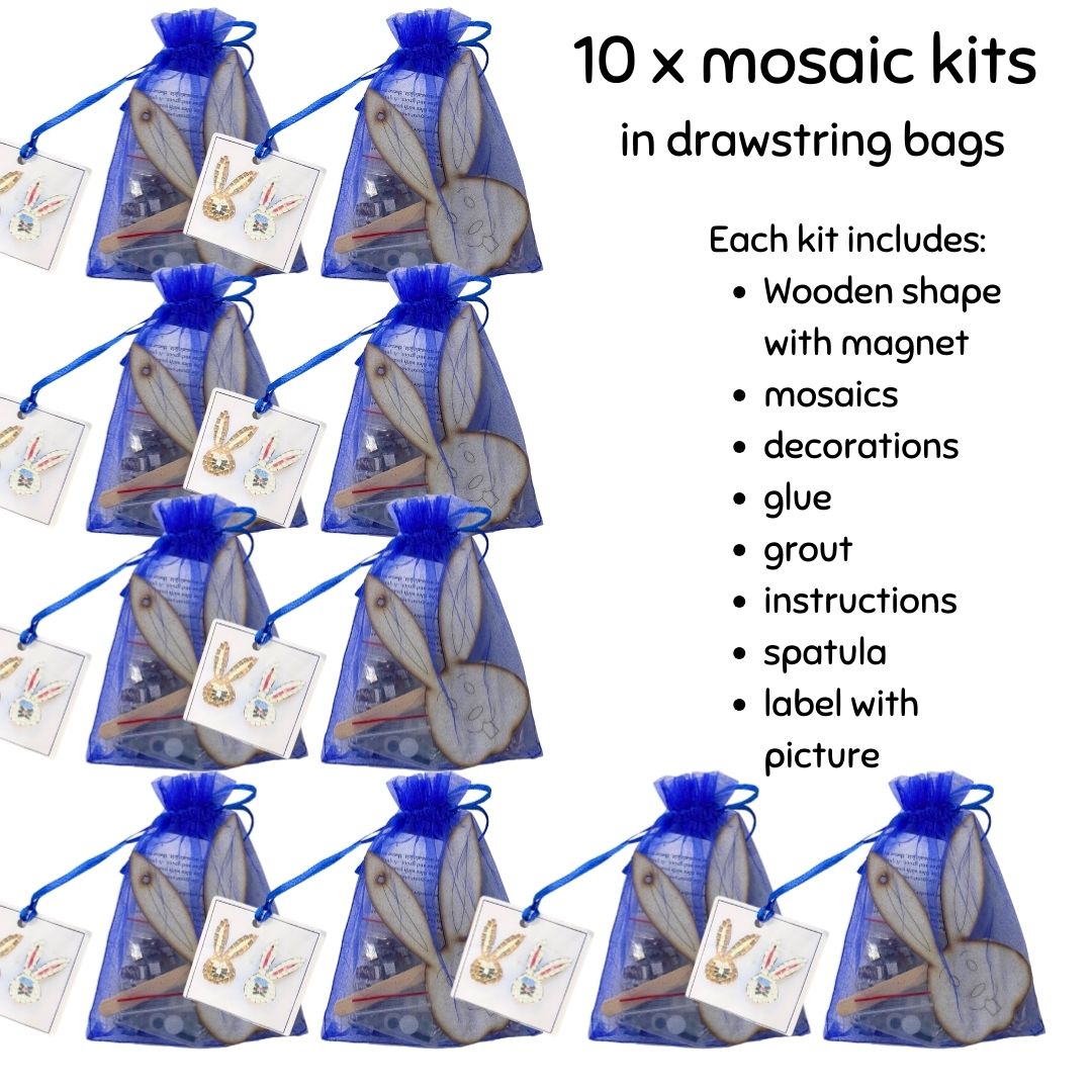 Mosaic Craft Kit with Magnet- Easter Bunny Brown (Small)