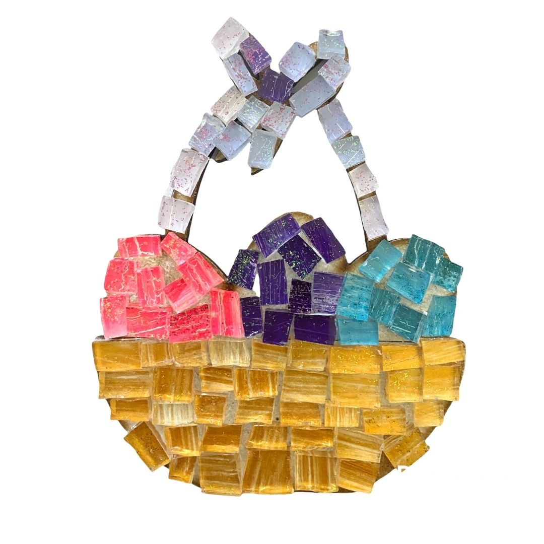 Single - Mosaic Craft Kit with Magnet - Easter Basket (Small)