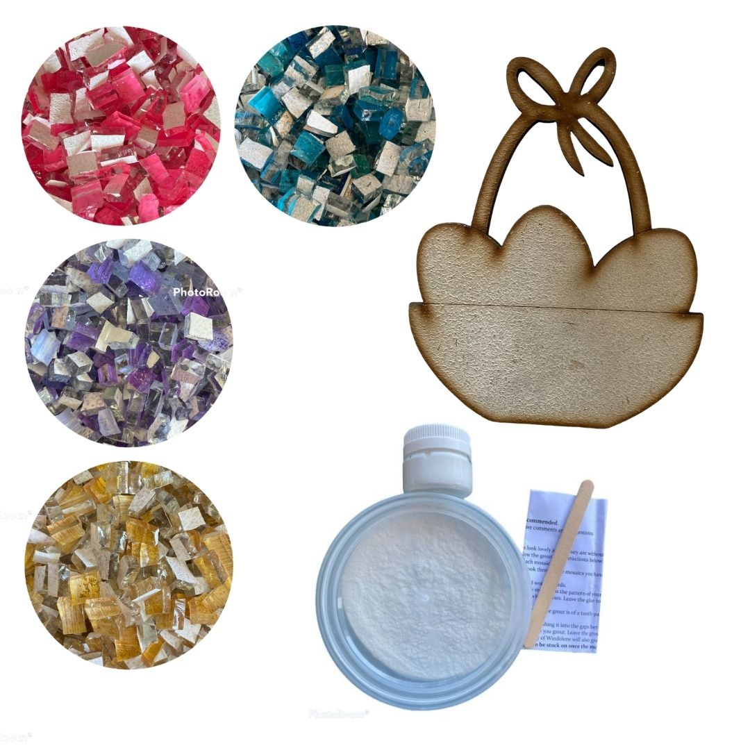 Mosaic Craft Kit with Magnet- Easter Egg Basket (Small)
