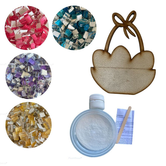 Single - Mosaic Craft Kit with Magnet - Easter Basket (Small)