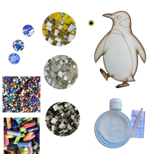 Single - Mosaic Craft Kit with Magnet - Penguin (Medium)