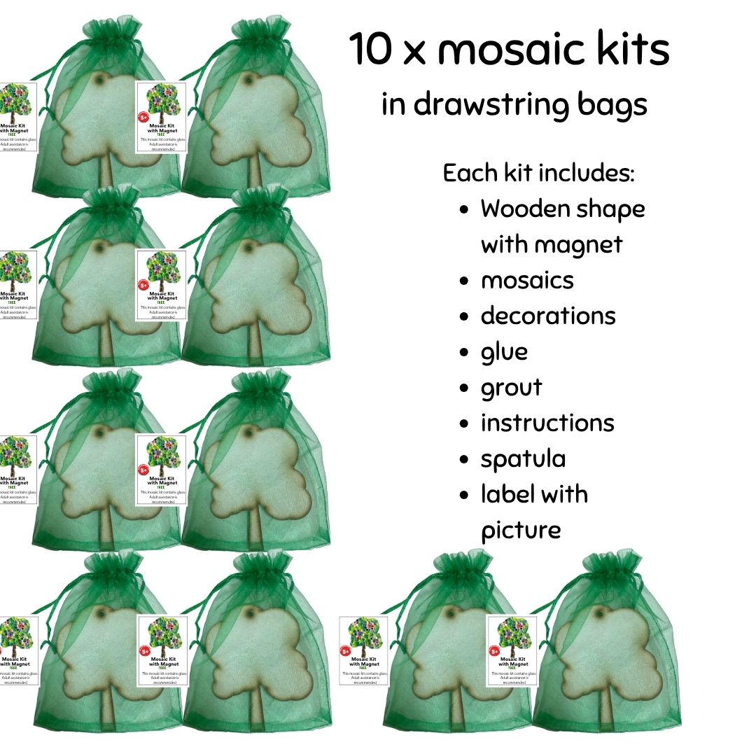 Bulk - Mosaic Craft Kit with Magnet - Funky Tree (Small)