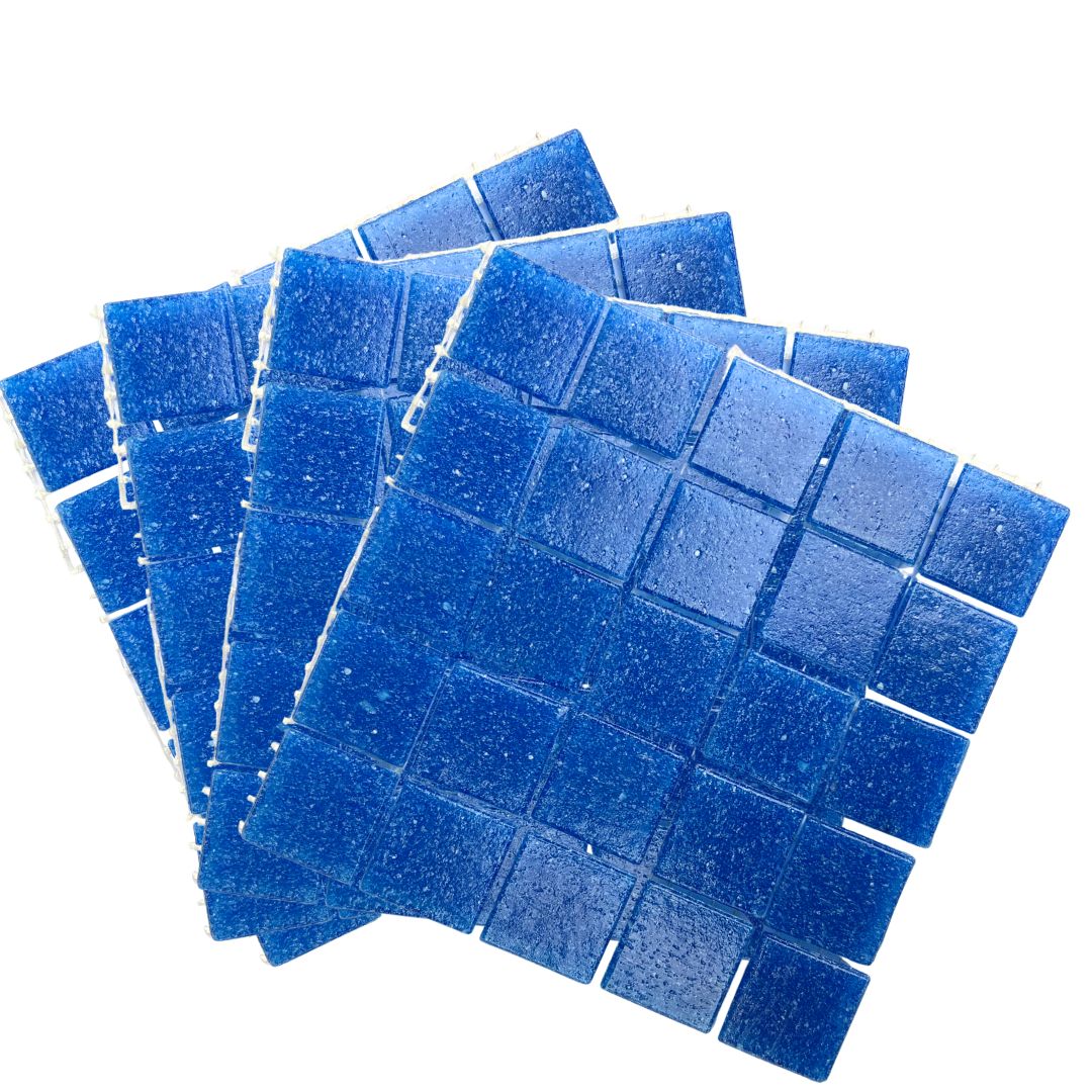 Mosaic Tiles - 10 x Craft Size sheets Matte Sky Blue 20x20mm