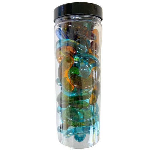 Mixed Shape Glass Pebbles 400g