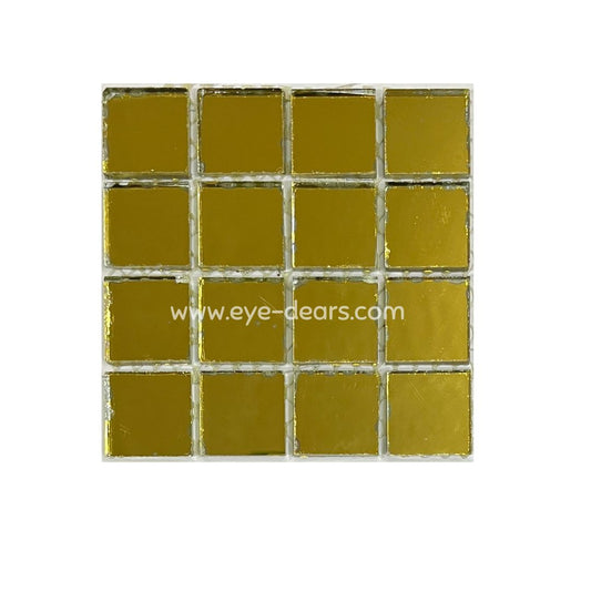Mosaic Tiles - Single Sheet Gold Mirror 23x23mm