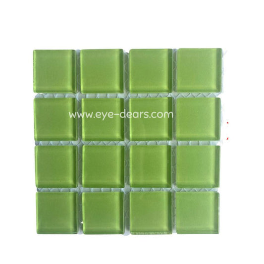Mosaic Tiles - Single Sheet Lime Green Glass 23x23mm