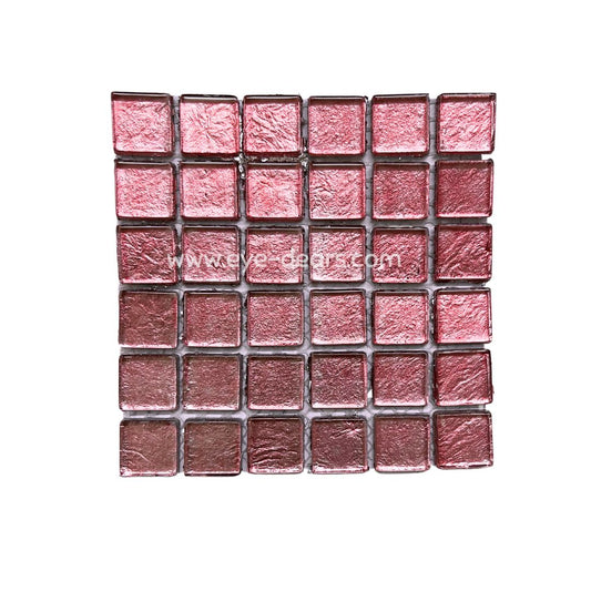 Mosaic Tiles - Single Sheet Soft Pink Gold Leaf 15x15mm