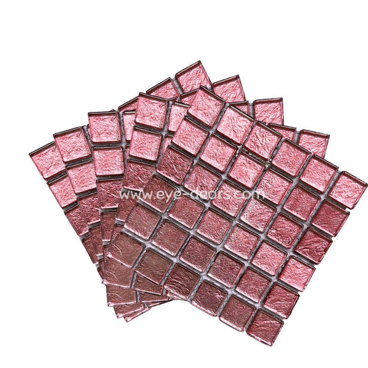 Mosaic Tiles - 10 x sheets of Soft Pink Gold Leaf 15x15mm