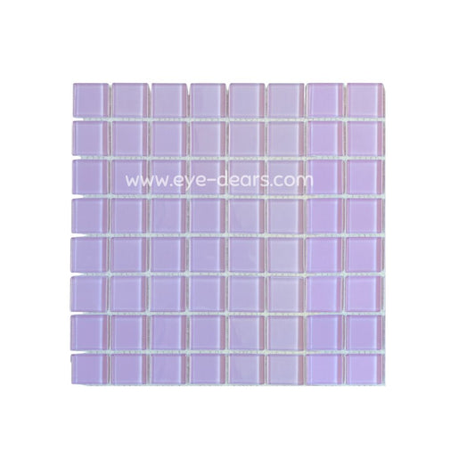 Mosaic Tiles -  Pastel Purple Glass 10x10mm