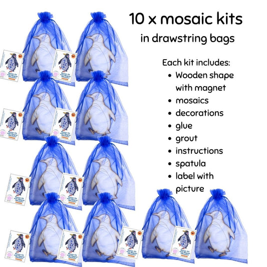Bulk - Mosaic Craft Kit with Magnet - Penguin (Medium)