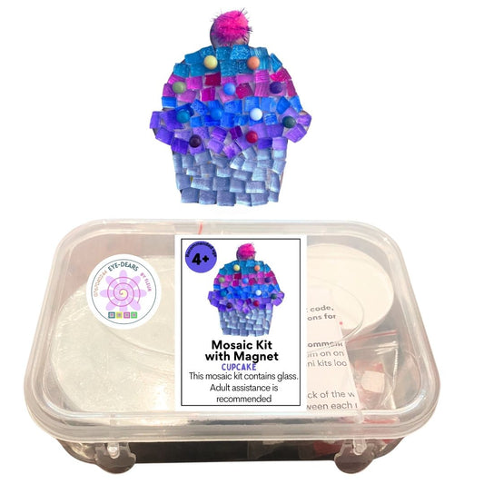 Single - Mosaic Craft Kit with Magnet - Cupcake (Small)