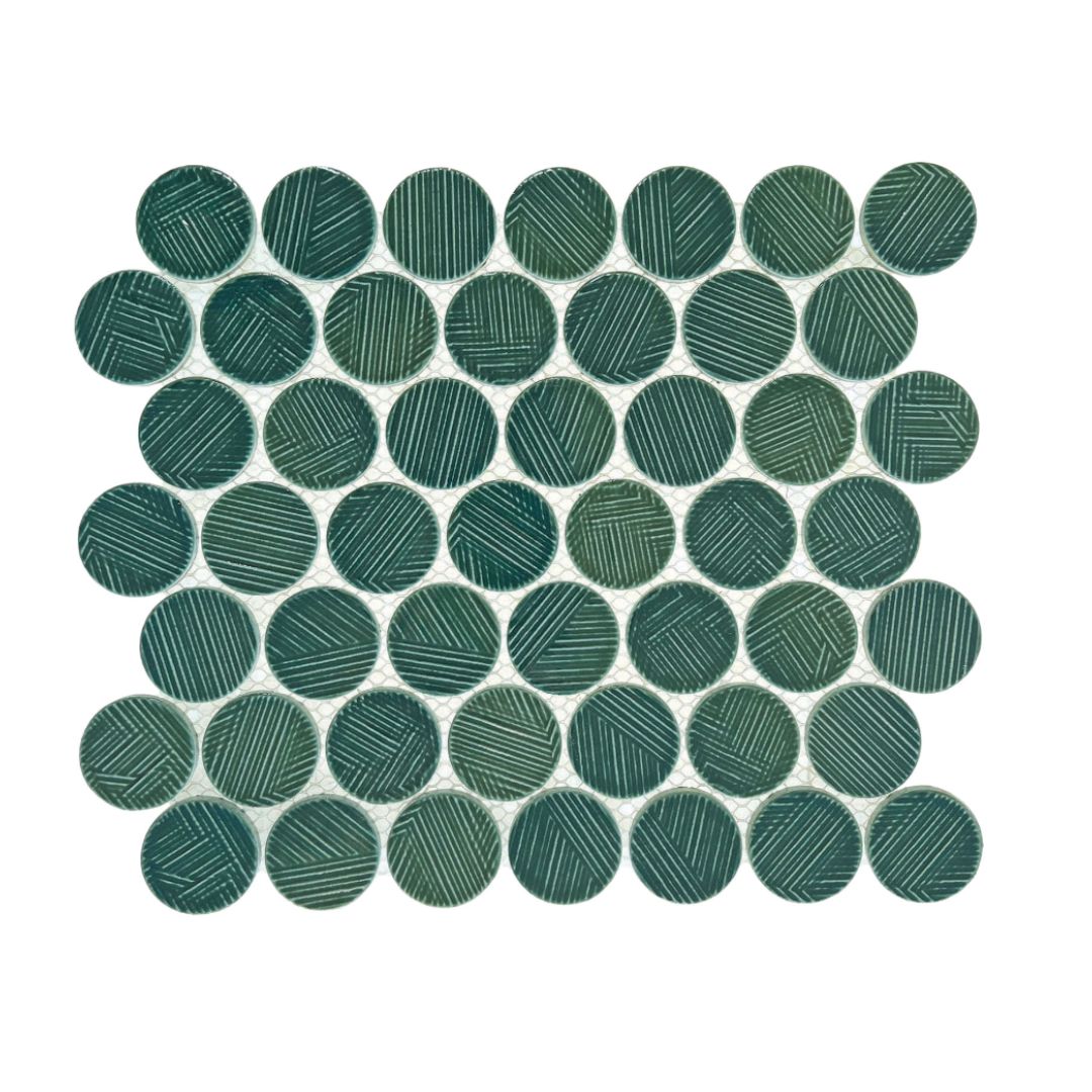Decor Tiles - Porcelain Mosaic Orbit Fern