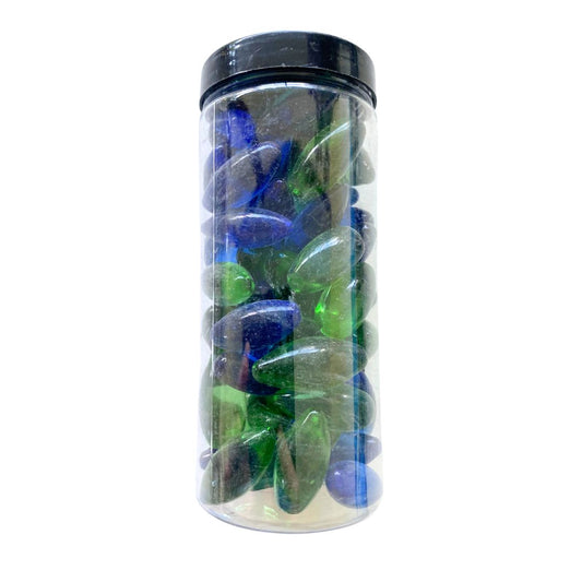 Oval Shape Glass Pebbles 400g