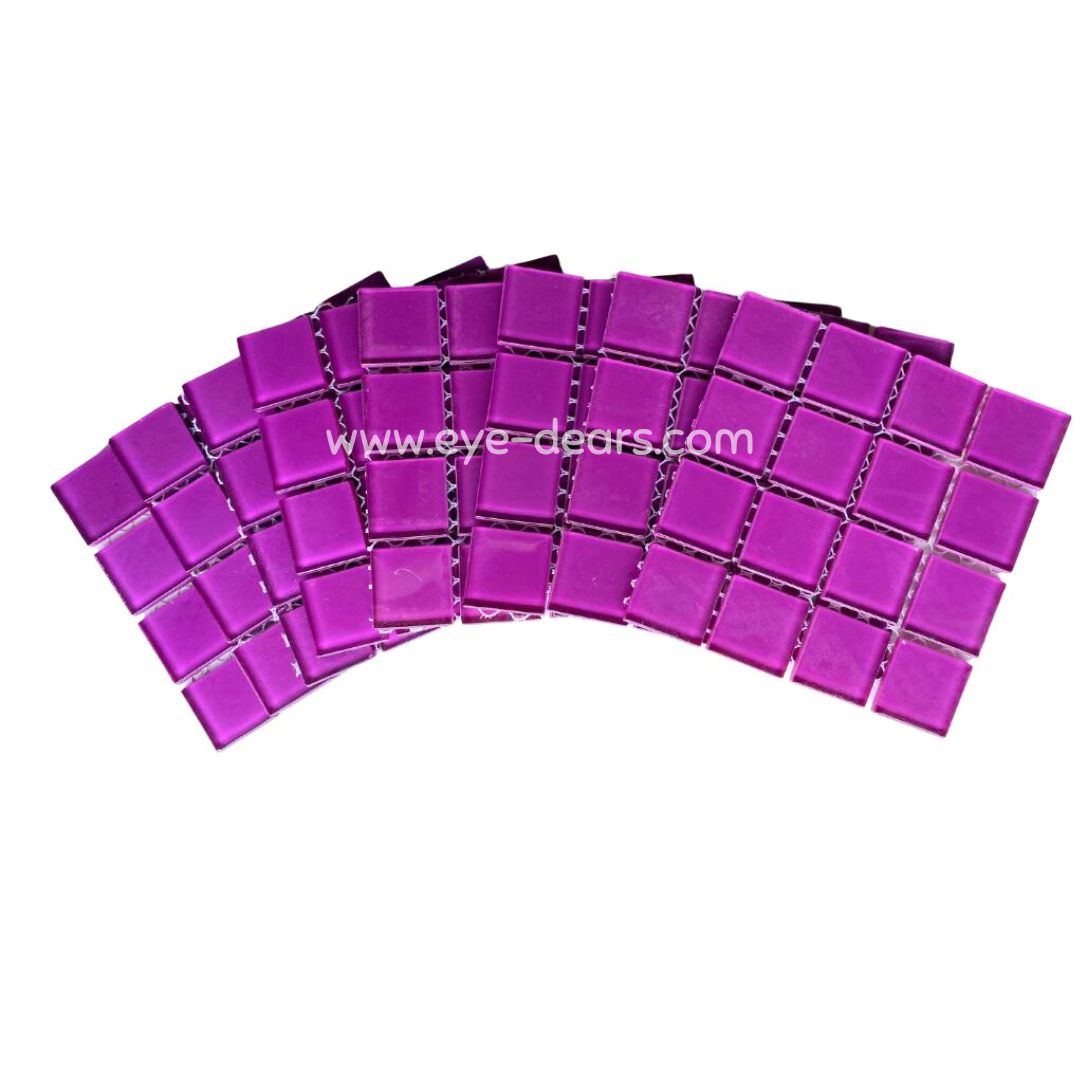 Mosaic Tiles - 10 x sheets of  Fuschia Pink 23x23mm