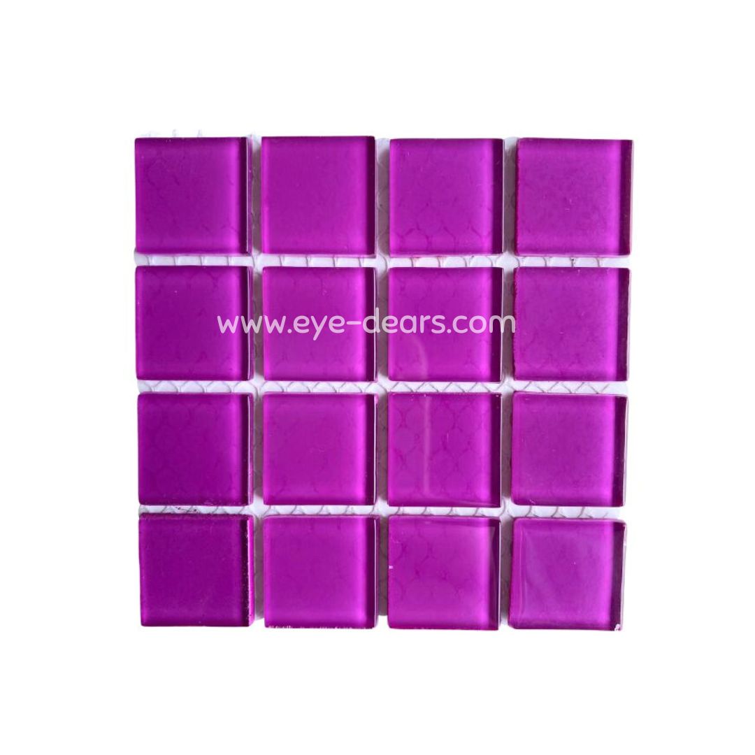 Mosaic Tiles - Single Sheet Fuschia Pink 23x23mm